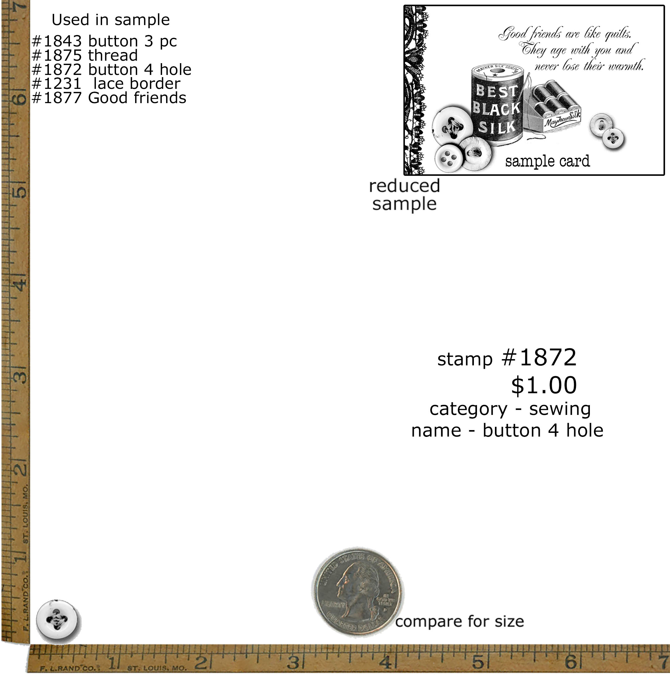 #1872 - Button 4 Hole - Sewing